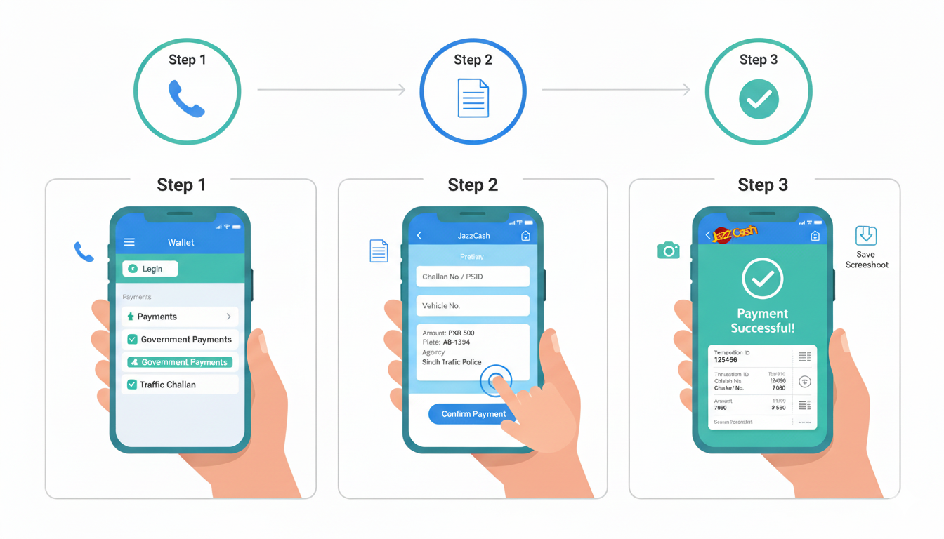 JazzCash (Mobile Wallet) Payment Steps